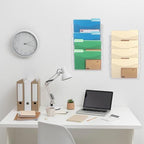 EASEPRES 8 Pack Clear Single Pocket Hanging File Organizer, Plastic Wall Mount Paper Mails Magazines Holder, Mounted Folder Bins for Office, School and Home, 13.85x3.14x6.88 inches - Image 5