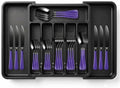 24 Piece Stainless Steel Silverware Set with Expandable Drawer Organizer by ASellerSpecializinginLife