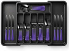 24 Piece Stainless Steel Silverware Set with Expandable Drawer Organizer by ASellerSpecializinginLife