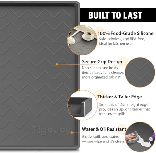 TigeJoy Under Sink Mats for Kitchen Waterproof 40" x 22", Cabinet Liner - Image 3