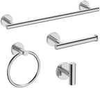 USHOWER 4PCS Polished Chrome Bathroom Accessories Set,18-Inch Towel Bar Set by USHOWER