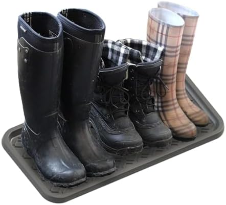 Sun Dolphin Boot Tray for Entryway Indoor, Heavy Duty Plastic Shoe Tray, Water Resistant Shoe Mat Tray Multipurpose Boot Mat - Image 3