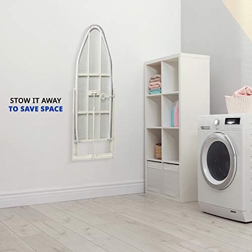 Ivation Wall-Mounted Ironing Board | Foldable 36.2” x 12.2” Ironing Station for Home, Apartment & Small Spaces | Sturdy Folding Board, Easy-Release Lever, Removable Cotton Cover & Mounting Hardware - Image 6