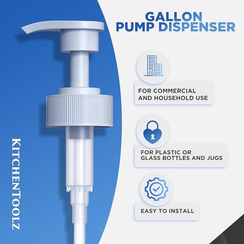 1 Gallon Jug with Pump - Plastic, Pack of 2 by kitchentoolz - Image 2