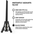 HumanCentric Vertical Laptop Stand for Desks Adjustable Matte Black MacBook - Image 3