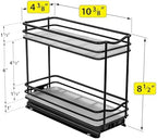 LYNK PROFESSIONAL® Pull Out Spice Organization for Cabinets - 4-3/8 inch Wide – Spice Rack for Inside Cabinets, Slide Out Spice Rack Organizer for cabinet – Pull Out Spice Rack, Sliding 2 Tier Black - Image 6