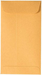 JAM PAPER #6 Coin Business Envelopes with Peel and Seal Closure - 3 3/8 x 6 - Brown Kraft Manila - Bulk 250/Box by JAMPaper