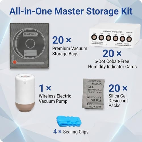 3D Printer Filament Storage Kit, 20 Vacuum Bags with Pump & Humidity Cards - Image 2