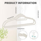 30 Pack White Velvet Hangers, Ultra Slim Non-Slip Felt Coat Suit Hangers with Space Saving 360° Swivel Hook, Modern Clean Look for Closet Organization - Image 2