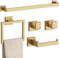 5-Piece Brushed Gold Bathroom Accessories Set 23.6 Inch Towel Bar Set. by PNWNNHInc