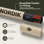 Nordik Felt and Leather Desk Mat - Dual Layer Emberwood Brown 35 x 17 in - Image 3