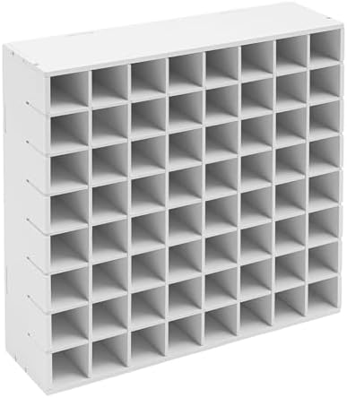 2 Pcs Paint Organizer, Wall-mountable Craft Paints Storage Rack, PVC Board,12.99X3.54X12.99 in,for DIY Crafters Spray Painters Studios, Galleries (White) - Image 5