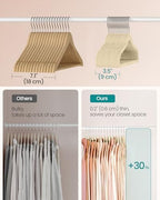 SONGMICS Velvet Hangers 100 Pack, Non-Slip, Heavy-Duty, Space-Saving - Image 5