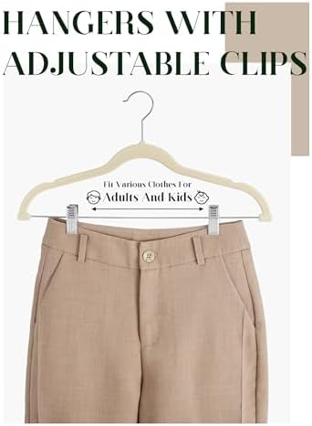 Cozymood Velvet Skirt Hangers 36 Packs Ultra Thin Hangers with Clips - Image 4