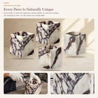 Real Marble Toothbrush Holder, Calacatta Viola Marble Bathroom Organizer - Image 6