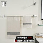 JQK Chrome Towel Bar, 24 Inch 304 Stainless Steel Thicken 0.8mm Double Bath Towel Rack for Bathroom, Towel Holder Polished Chrome Wall Mount, Total Length 27.16 Inch, TB100L24-CH - Image 3