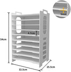 Natwind 10-Tier Office File Organizer For Desk,Paper Sorter,White - Image 4