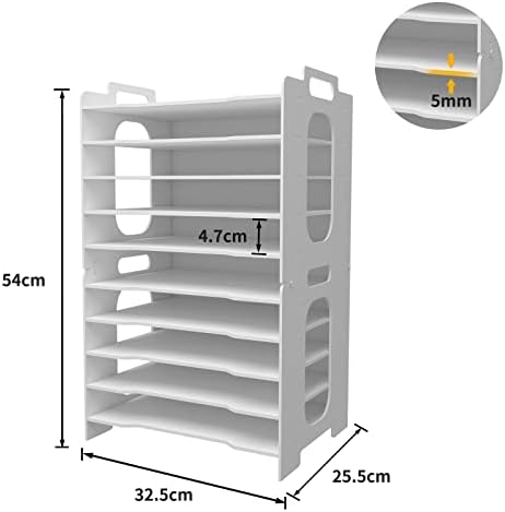 Natwind 10-Tier Office File Organizer For Desk,Paper Sorter,White - Image 4