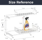 Saydear 2-Pack L-Shaped Under Sink Organizer, 2-Tier Pull-out Cabinet Rack - Image 6