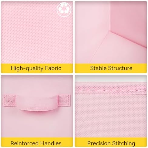 Cupic Cupid 10-Pack 11x11 Storage Cubes, Cube Organizer Bins, Pink Gradient - Image 3