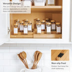 KitchenEdge 3-Tier Expandable Spice Rack Organizer, Bamboo - Image 5