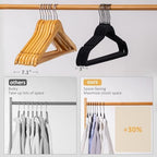 Black Velvet Clothes Hangers 60 Pack, Slim Space Saving Suit Hangers for Closet Organizer, 360° Rotating Black Hooks, Non Slip Clothes Felt Hangers Heavy Duty for Coats,Shirts, Pants, and Dress - Image 5