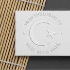 Custom Made Hybrid Respected Crescent Library Embossing Stamp for Muslim Wedding Planners - Personalized Return Book Embossed Stamp - Customized Embossed Stamp for Elegant Book Marking and Gifting - Image 6