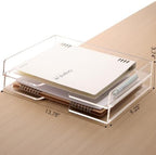 SANRUI Acrylic Paper Tray Organizer, Stackable Desk Organizer, 2-Pack - Image 2