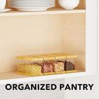 SpaceAid Bamboo Food Storage Container - Airtight Cereal Containers with Lids, Kitchen Cereal Canisters Pantry Organizers and Storage for Rice, Flour, Coffee, Snack, Extra Small 2 Pack - Image 4