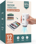 Fygrip Rechargeable Wireless Pump Vacuum Storage Bags, 12 Medium by Fygrip