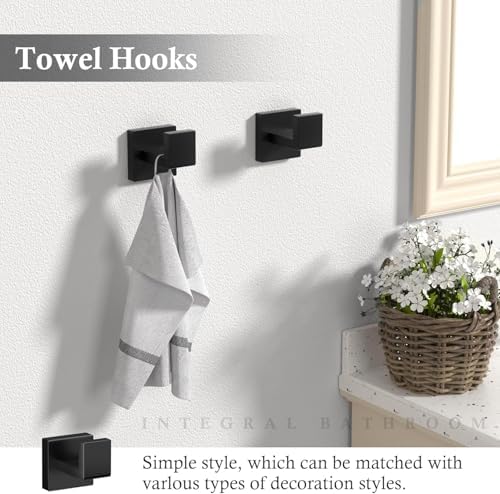15-Piece Matte Black Bathroom Accessories Set 23.6 Inch Towel Bar Set. - Image 6