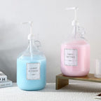 2pcs Glass Liquid Laundry Detergent Dispenser-1 Gallon Glass Pump Bottle Dispensers-Laundry Detergent Dispenser for Fabric Softener, Bleach, Shampoo, Body Wash- Laundry Soap Dispenser - Image 2