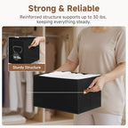 StorageWorks Closet Storage Bins, Black, Large, 3-Pack - Image 5