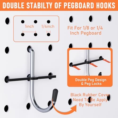 INCLY 330PCS Upgraded Pegboard Accessories Organizer Kit with Bins & Cups - Image 2