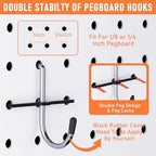 INCLY 330PCS Upgraded Pegboard Accessories Organizer Kit with Bins & Cups - Image 2