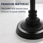 Trongee Toilet Paper Holder Stand, Freestanding Toilet Paper Holder with Weighted Base, Black Metal Toilet Paper Stand with Spring-Loaded Roll Bar, Fits Regular, Double & Mega Rolls for Bathroom - Image 6