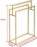 Metal Freestanding Belt Display Holder Organizer, Decorative Retail Store Double Sided Center Island Display Holder Tie Rack, Multifunctional Shawl Wallet and Scarves Rack Jewelry Organizer - Image 2