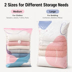 7 Pack No Pump Vacuum Storage Bags, Large Cube Compression Set in 2 Sizes - Image 4