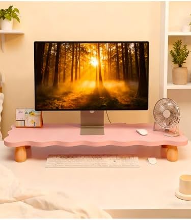 Monitor Stand Riser, Computer pink Monitor Riser, Laptop Monitor Stand - Image 7