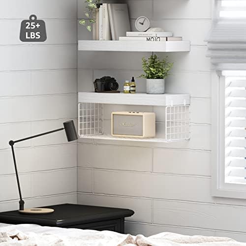 QEEIG Bathroom Shelves Over Toilet Wall Mounted (White, Set of 2, 15.7") - Image 4