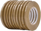 MAT Food Saver UPVC Tape Tan - 3/8 x 180 yds. (Pack of 10) Poly Bag Sealing Tape for Wrapping, Packaging, and Airtight Food Storage by MATTape