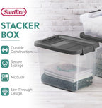 Sterilite Modular Stacker Box with Latching Lid, 30 Quart, 12-Pack - Image 3