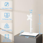 MOUNTUP Monitor Stand for Desk, Freestanding Monitor Mount Fits 13-32 inch Screen up to 19.8 lbs, Screen Stand with Swivel, Height, Rotation Adjustment, VESA Mount 100 x 100mm, 75 x 75mm - Image 2