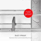 simplehuman 8' Tension Pole Shower Caddy, Stainless Steel and Anodized Aluminum - Image 3