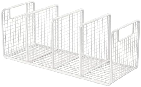 Iron Bookshelf with 4-Grid Countertop Organizer Thick Iron Anti-Rust - Image 4