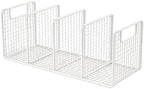 Iron Bookshelf with 4-Grid Countertop Organizer Thick Iron Anti-Rust - Image 4