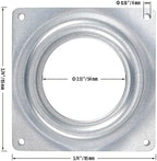 25 Pack 4 Inch Lazy Susan Hardware Kit, Zinc-Plated Swivel Plate, Square Rotating Bearing Turntable for Serving Trays, Kitchen Storage Racks, Craft Project - Image 2