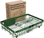 MAJALiS Green Expandable Dish Drying Rack Over The Sink with Anti Slip Grip by MAJALiS