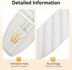 Wall Mounted Ironing Board, 37.4" x 7.55" Foldable Hiding 180° Swivel Ironing Board with Cover, Heat Insulation Compact, for Small Spaces for Home Laundry Room(White) - Image 5
