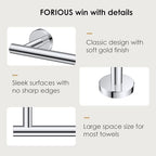 FORIOUS Towel Bar Towel Racks for Bathroom Wall Mounted 21" Chrome - Image 5